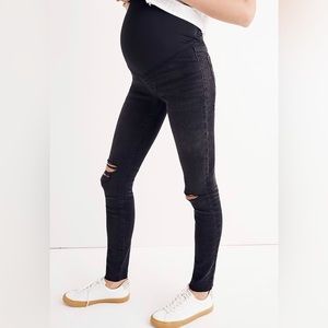 Madewell Maternity Over-the-Belly Skinny Jeans in Black Sea